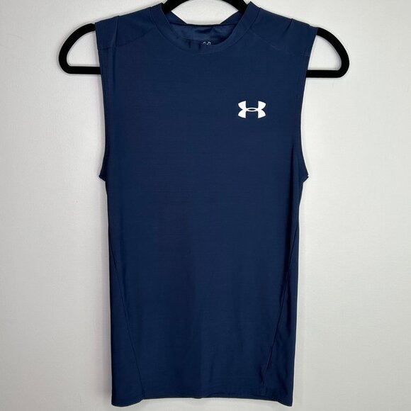 Under Armour navy sleeveless kids‎ shirt size medium - Picture 1 of 6